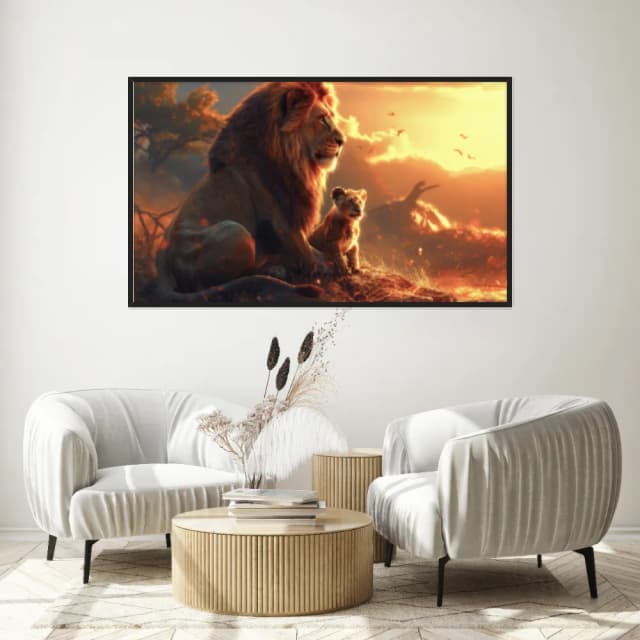 Quadro Decorativo Família Leão