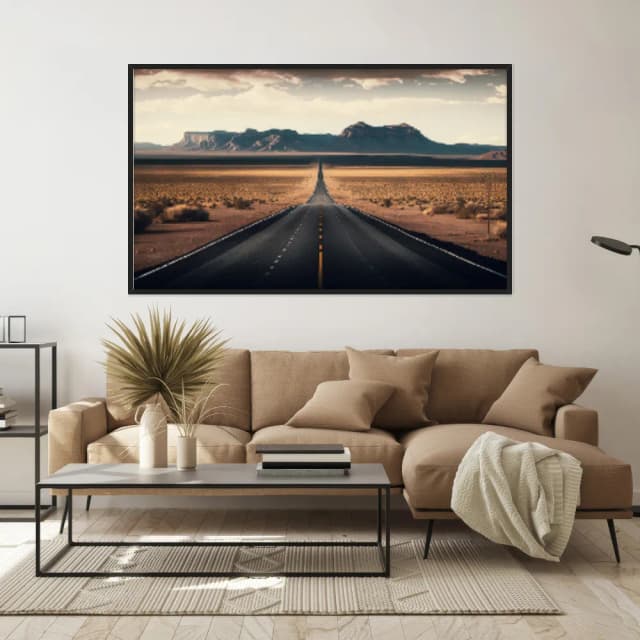 Quadro Decorativo Estrada Com Montanhas