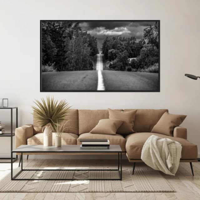 Quadro Decorativo Estrada Com Árvores
