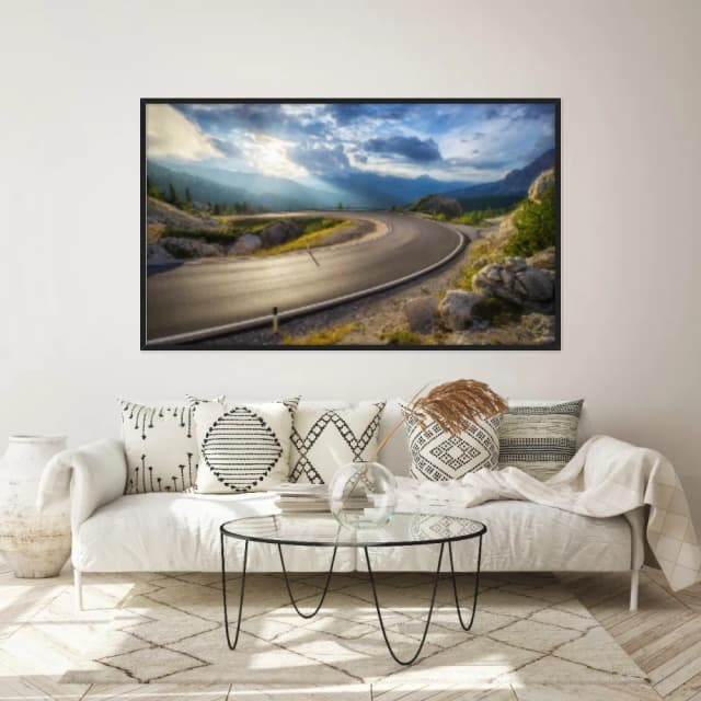 Quadro Decorativo Estrada Com Pôr Do Sol