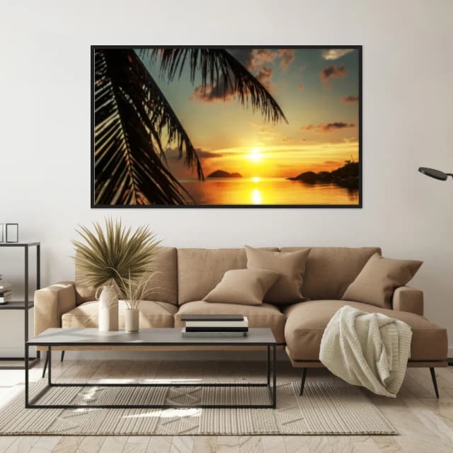 Quadro Decorativo Coqueiro Na Praia