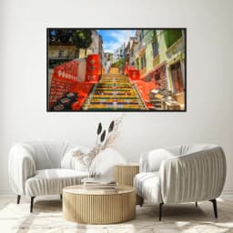 Quadro Decorativo Escadaria Selaron Rio De Janeiro