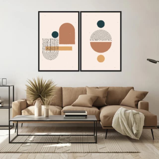 Kit Quadros Decorativos Geométrico