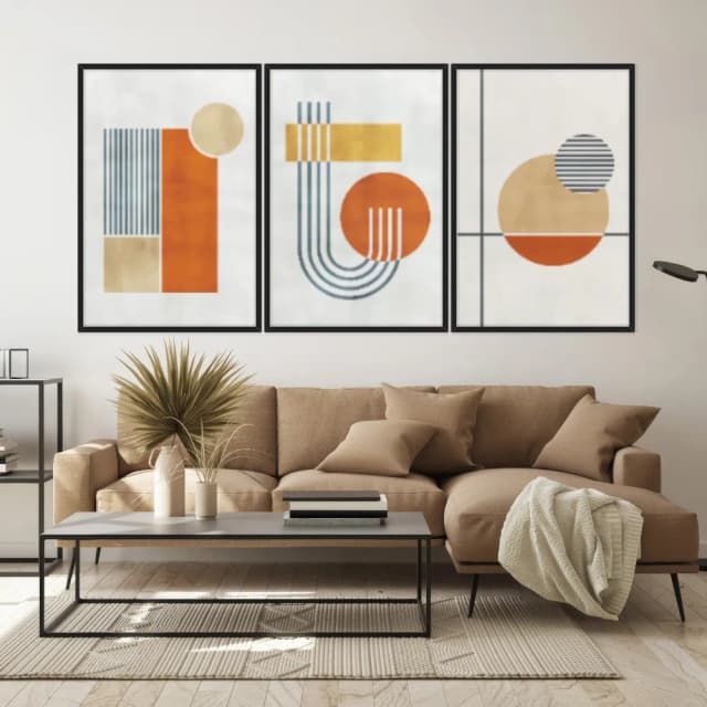 Kit Quadros Decorativos Geométrico