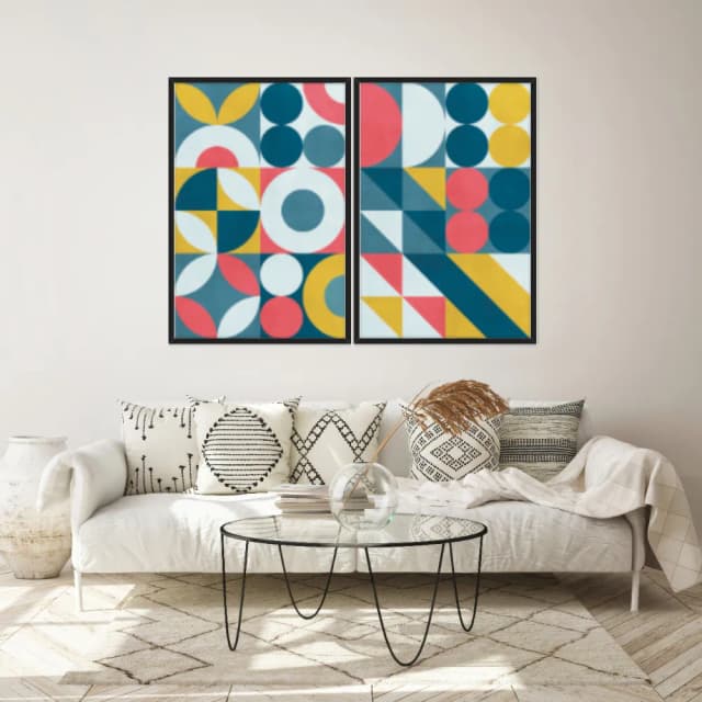 Kit Quadros Decorativos Geométrico