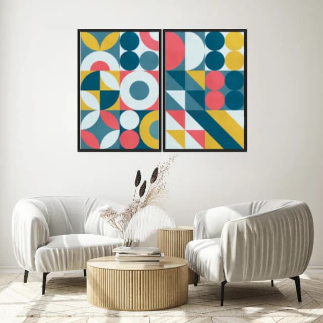 Kit Quadros Decorativos Geométrico