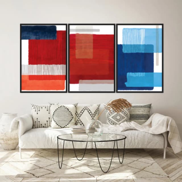 Kit Quadros Decorativos Pinceladas