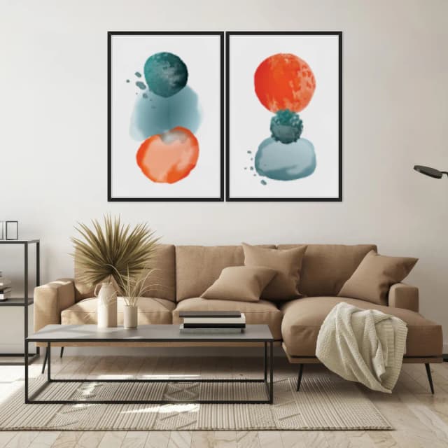 Kit Quadros Decorativos Aquarela