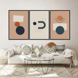 Kit Quadros Decorativos Geométrico