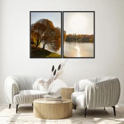 Kit Quadros Decorativos Árvore Amarela