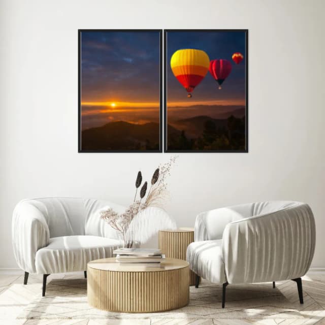 Kit Quadros Decorativos Balões