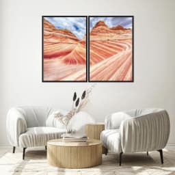 Kit Quadros Decorativos Ondas