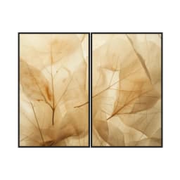 Kit Quadros Decorativos Textura De Folhas