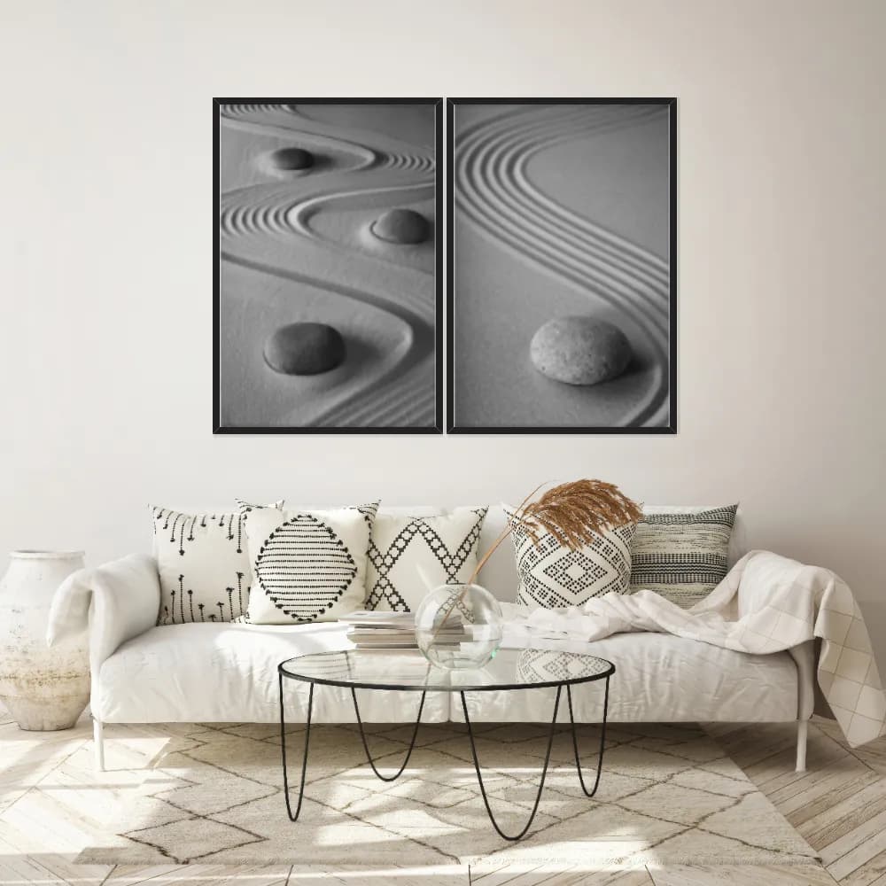 Kit Quadros Decorativos Jardim Zen