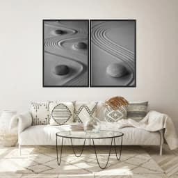 Kit Quadros Decorativos Jardim Zen