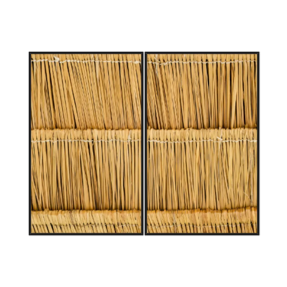 Kit Quadros Decorativos Madeira De Bambu
