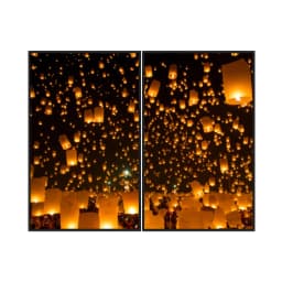 Kit Quadros Decorativos Lanternas No Céu