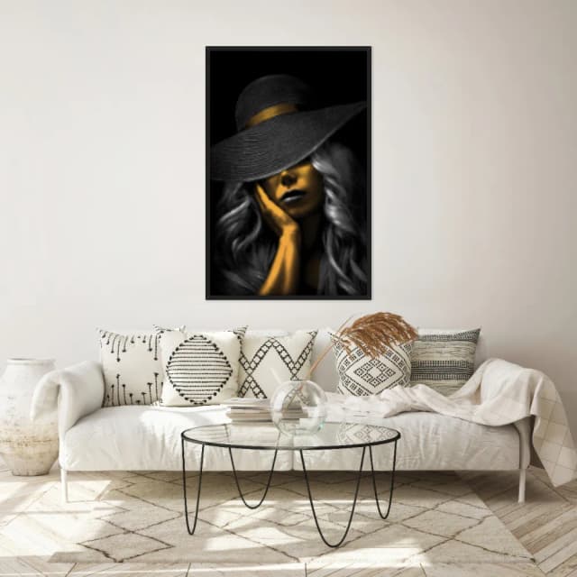 Quadro Decorativo Mulher De Preto