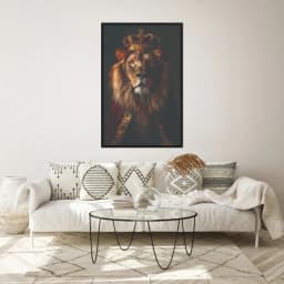 Quadro Decorativo Leão Coroa