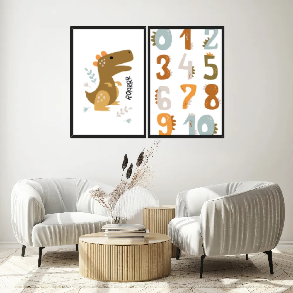 Kit Quadros Decorativos Dinossauro