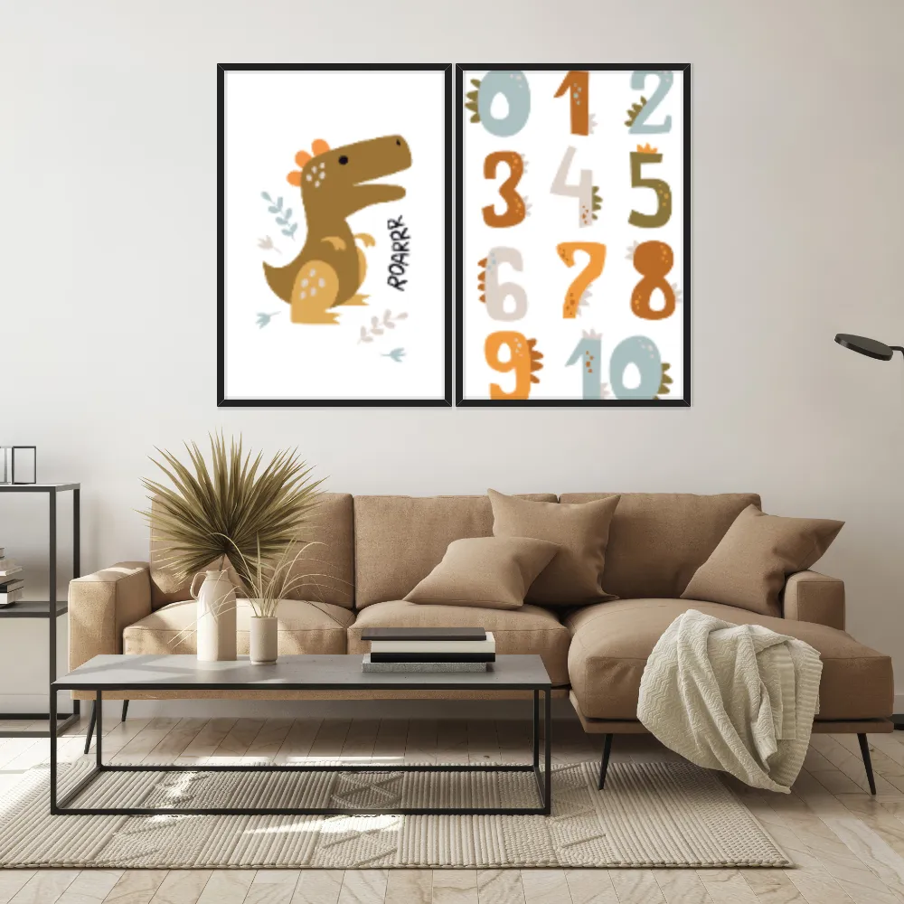 Kit Quadros Decorativos Dinossauro