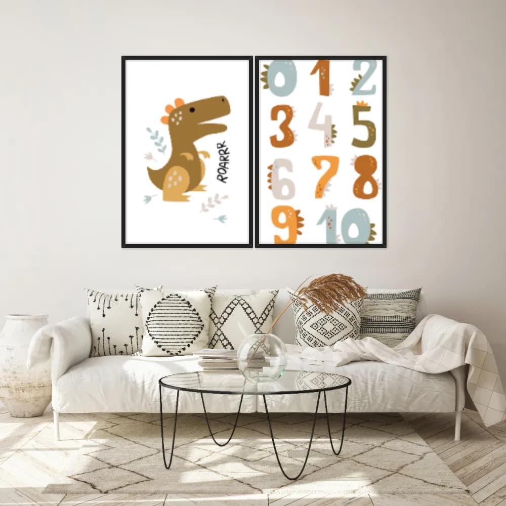 Kit Quadros Decorativos Dinossauro