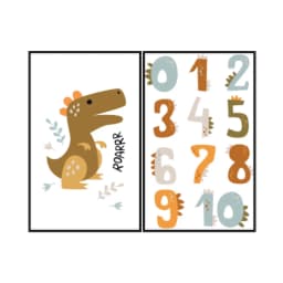 Kit Quadros Decorativos Dinossauro