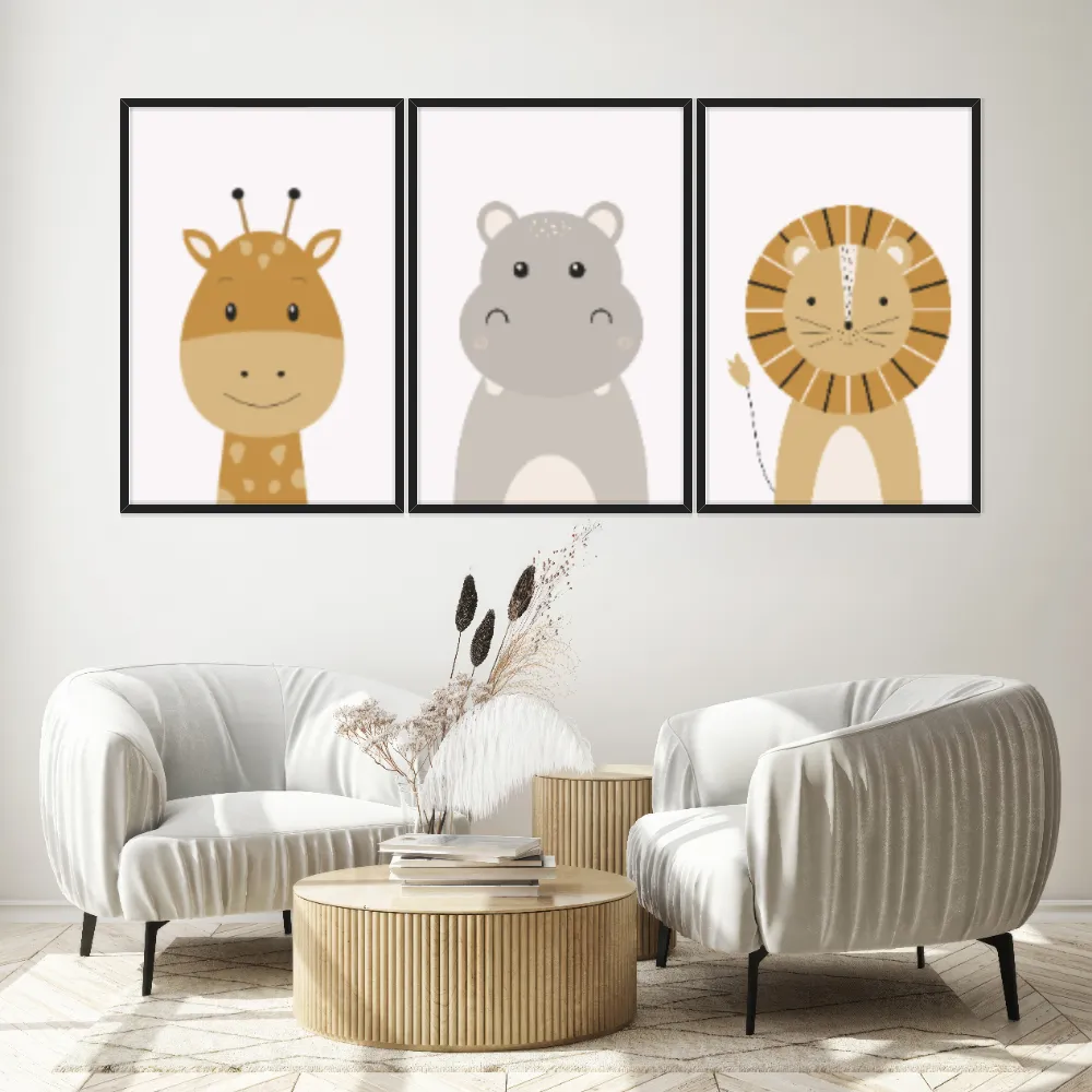 Kit Quadros Decorativos Safari