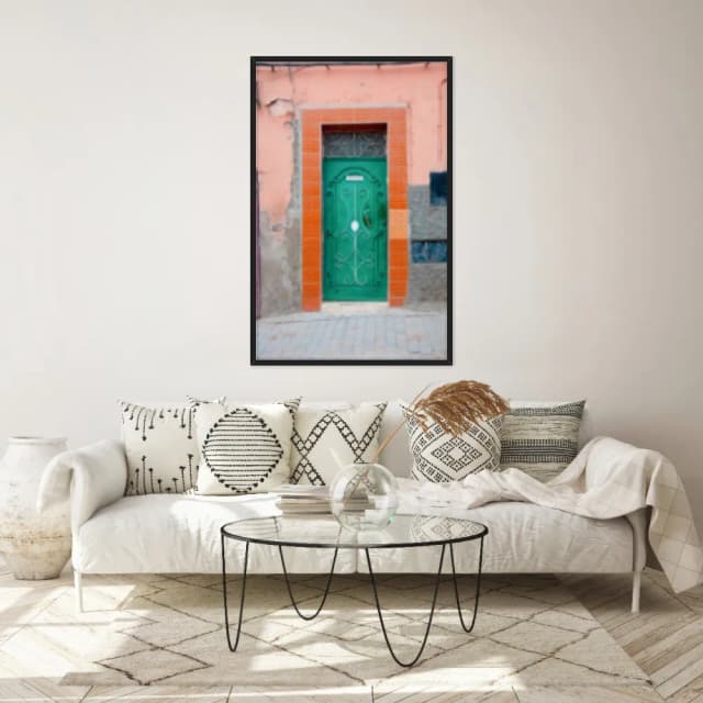 Quadro Decorativo Porta Verde