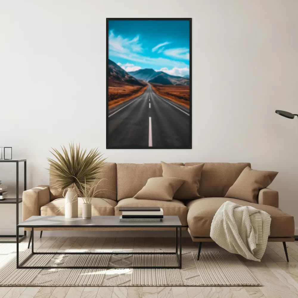 Quadro Decorativo Estrada Com Montanhas