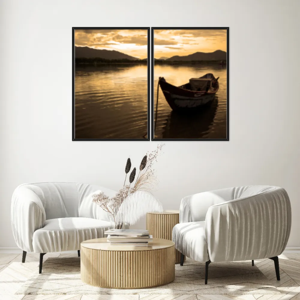 Kit Quadros Decorativos Pôr Do Sol
