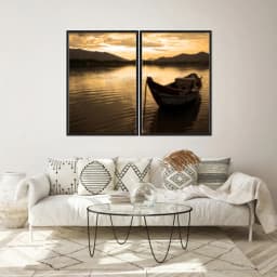 Kit Quadros Decorativos Pôr Do Sol