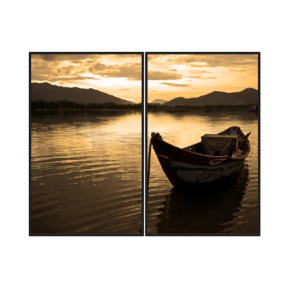 Kit Quadros Decorativos Pôr Do Sol