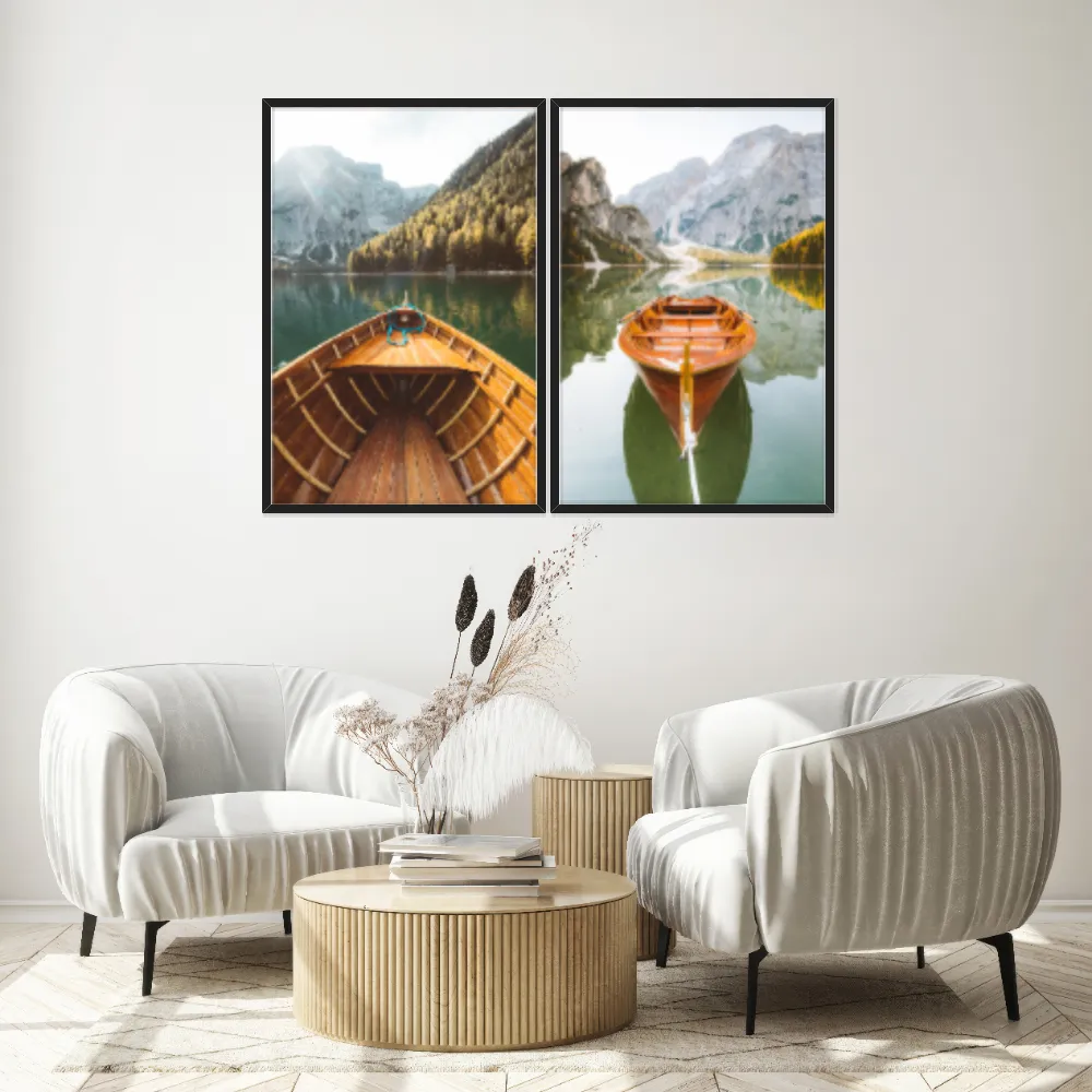 Kit Quadros Decorativos Vista De Montanha