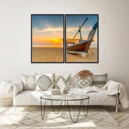 Kit Quadros Decorativos Na Areia