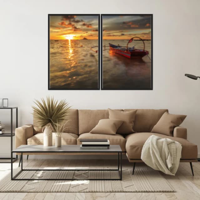 Kit Quadros Decorativos Pôr Do Sol