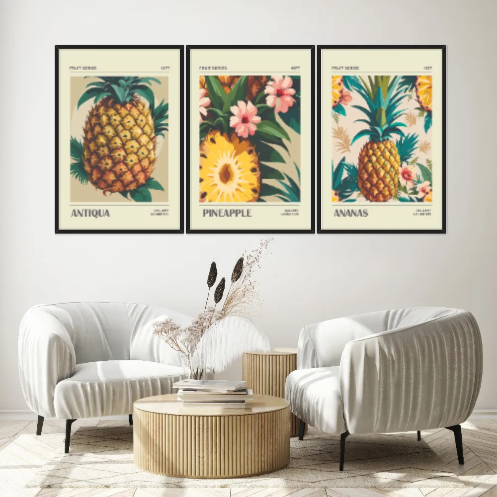 Kit Quadros Decorativos Frutas