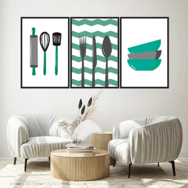 Kit Quadros Decorativos Colheres