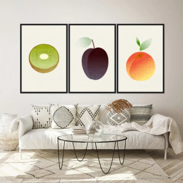 Kit Quadros Decorativos Frutas