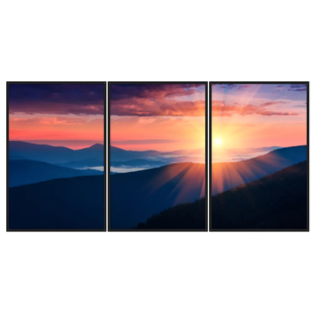Kit Quadros Decorativos Pôr Do Sol
