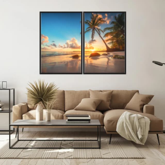 Kit Quadros Decorativos Coqueiro