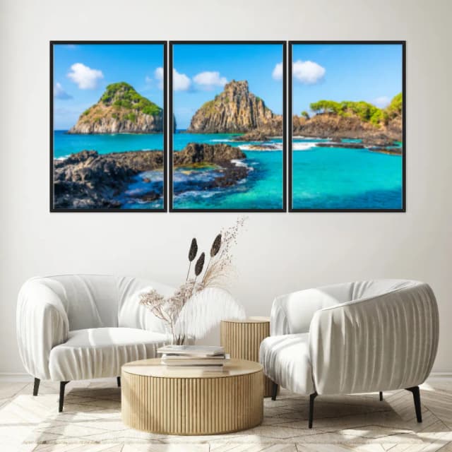 Kit Quadros Decorativos Lago E Montanha