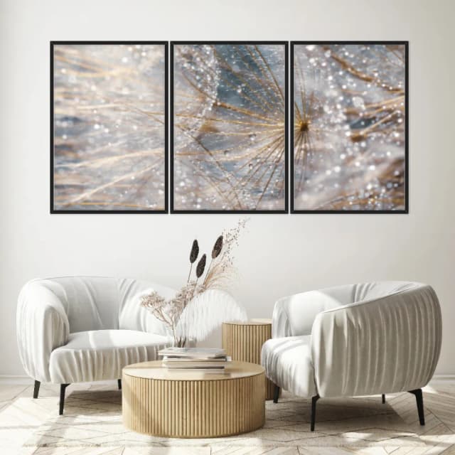 Kit Quadros Decorativos Dente De Leão