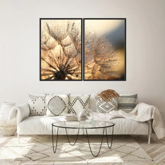 Kit Quadros Decorativos Dente De Leão