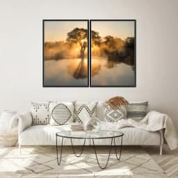 Kit Quadros Decorativos Pôr Do Sol