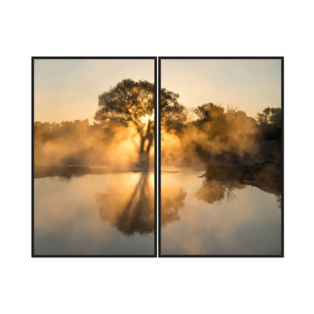 Kit Quadros Decorativos Pôr Do Sol