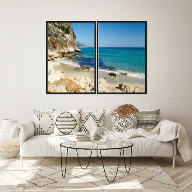 Kit Quadros Decorativos Mar Na Areia