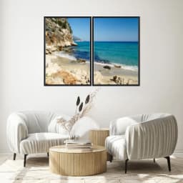 Kit Quadros Decorativos Mar Na Areia