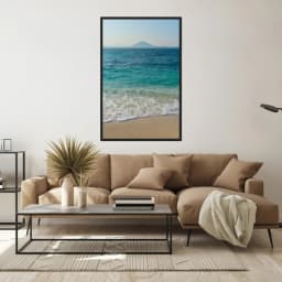 Quadro Decorativo Mar Azul Com Montanha