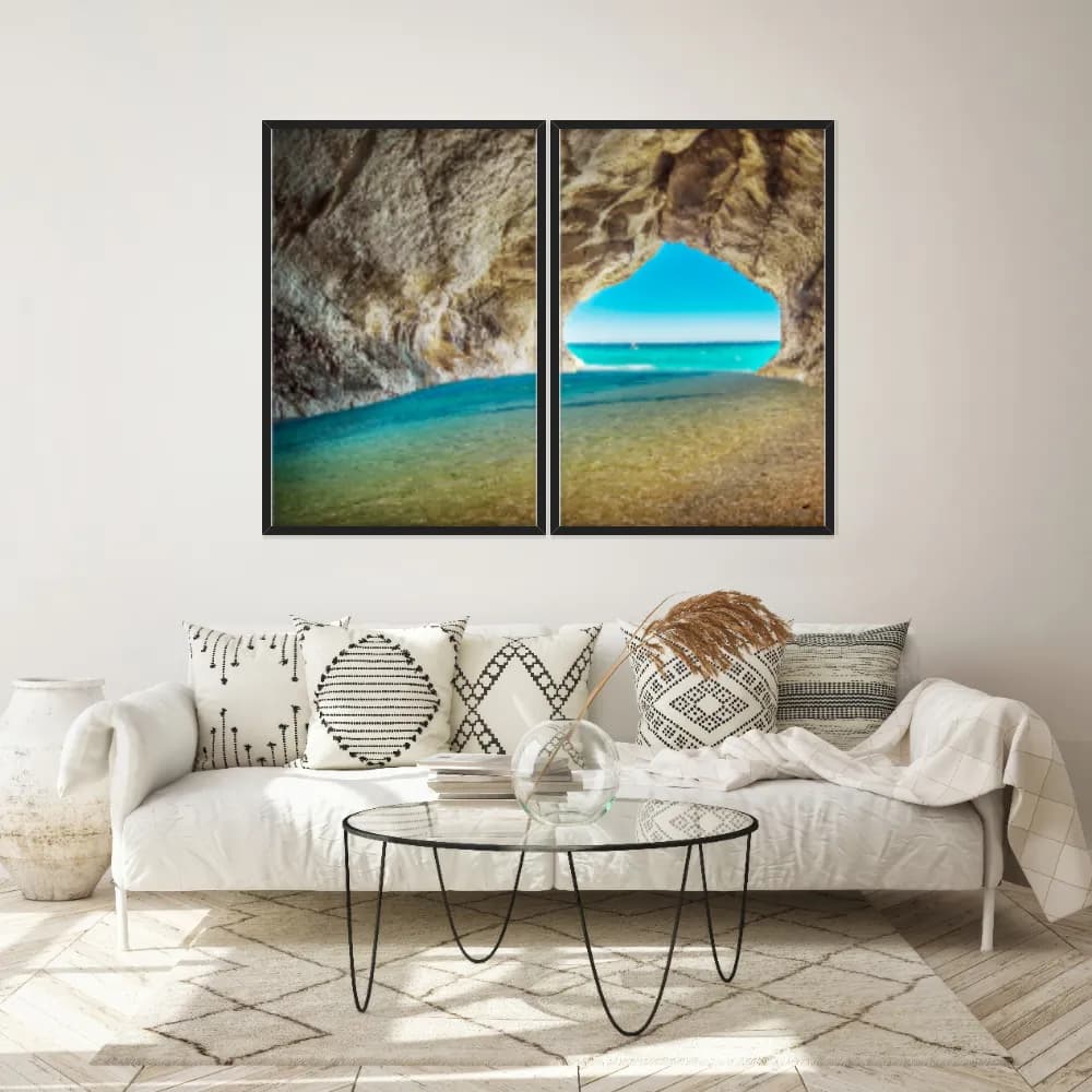 Kit Quadros Decorativos Gruta Com Caverna